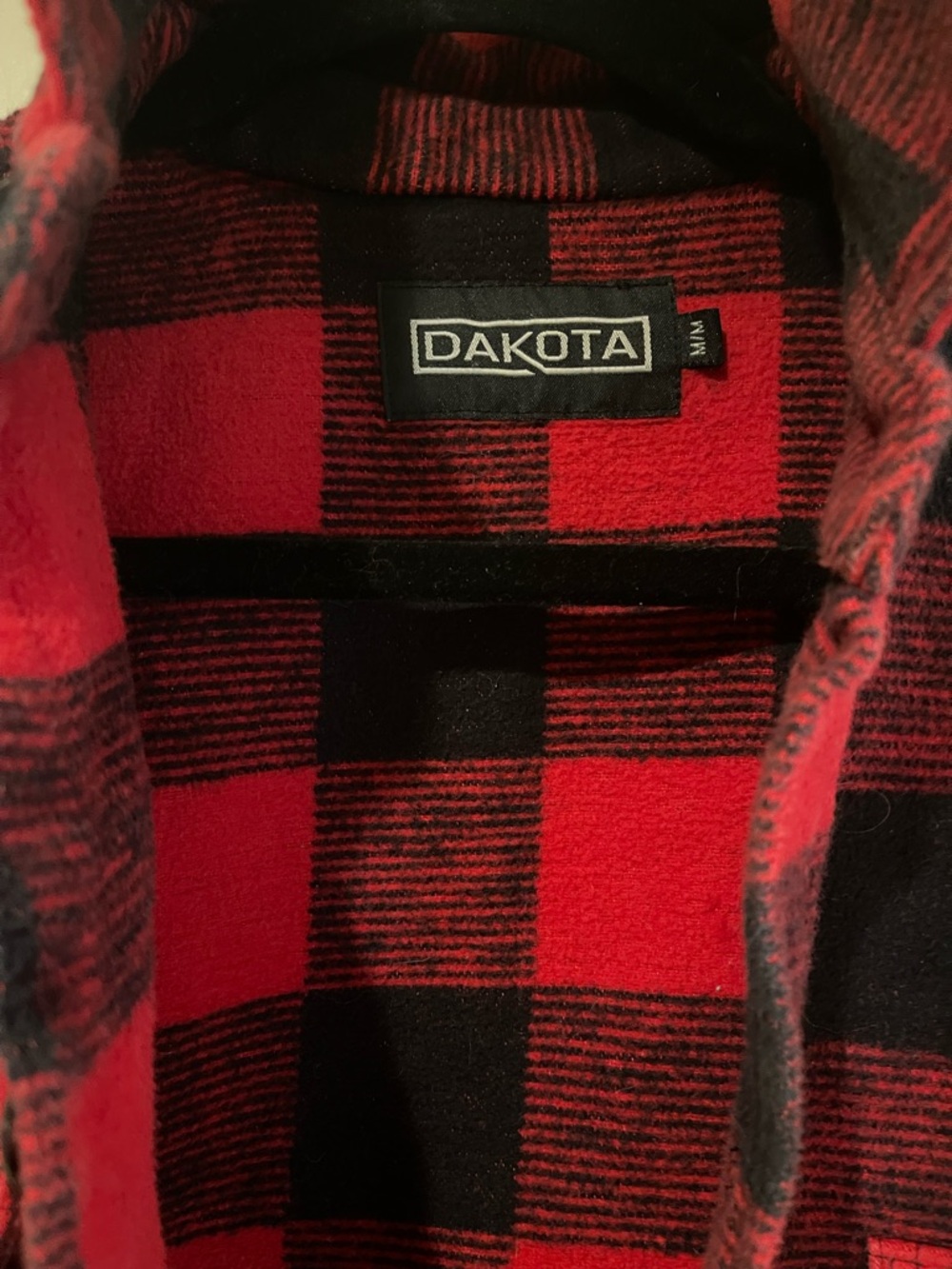 Dakota Red & Black Buffalo thick flannel lumberjack jacket sz M hardly used